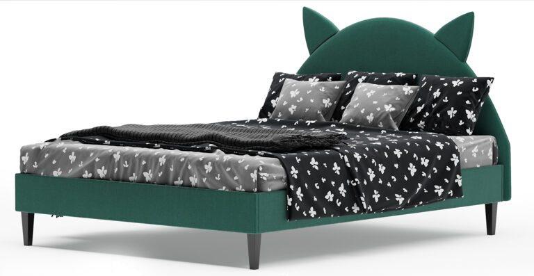 Ліжко м'яке дитяче ARIS Kitty Зелений