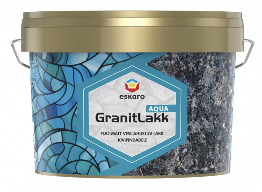 Лак акриловый декоративный для камня Eskaro GRANIT LAKK AQUA 2,37 л (1981520291)