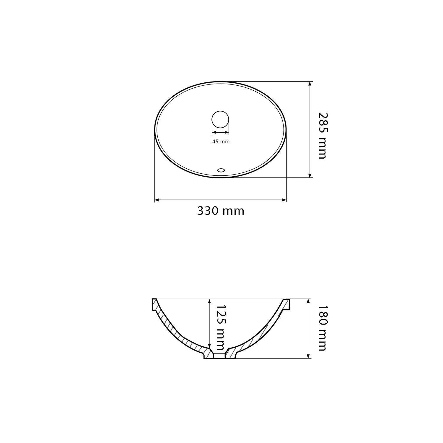 Раковина врізна VBI Mestre S овальна 285x330 мм Білий (RM-VBI-018008) - фото 5