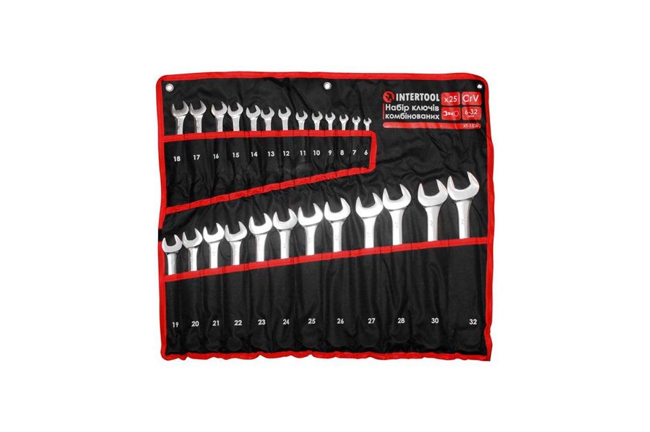Набор ключей рожково-накидных Intertool 6-32 мм в чехле PRO 25 шт. (XT-1526)