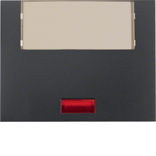 Панель лицевая Berker K.1 для выключателя с линзой и большим полем для надписи Антрацитовый (14967006)