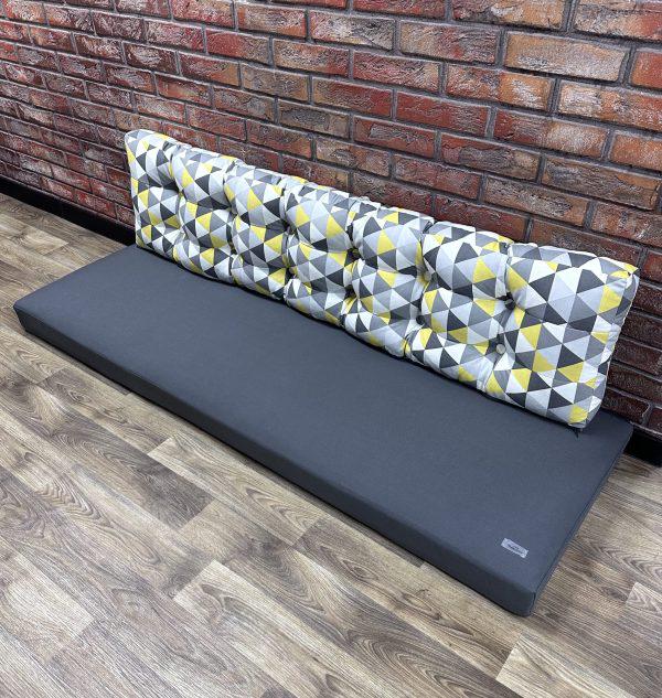 Комплект матрас со спинкой Comfort Home на поддоны/качели/каркасы/садовую мебель 160х60х40х8 см панама Mosaic yellow Комплект матрас со спинкой Comfort Home на поддоны/качели/каркасы/садовую мебель 160х60х40х8 см панама Mosaic yellow