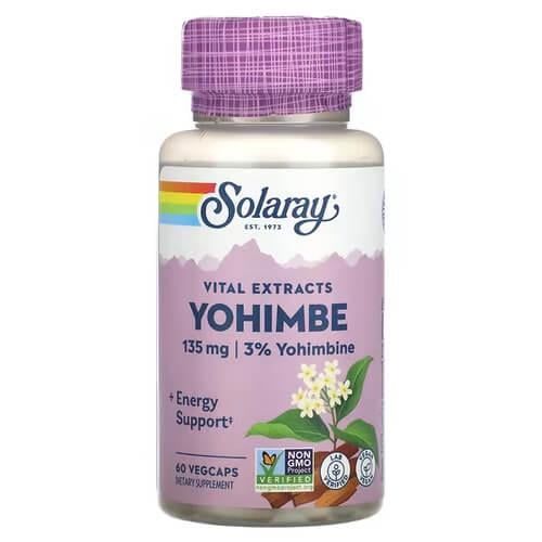 Йохимбе Solaray Vital Extracts Yohimbe 135 мг 60 VegСaps (SOR-03970)