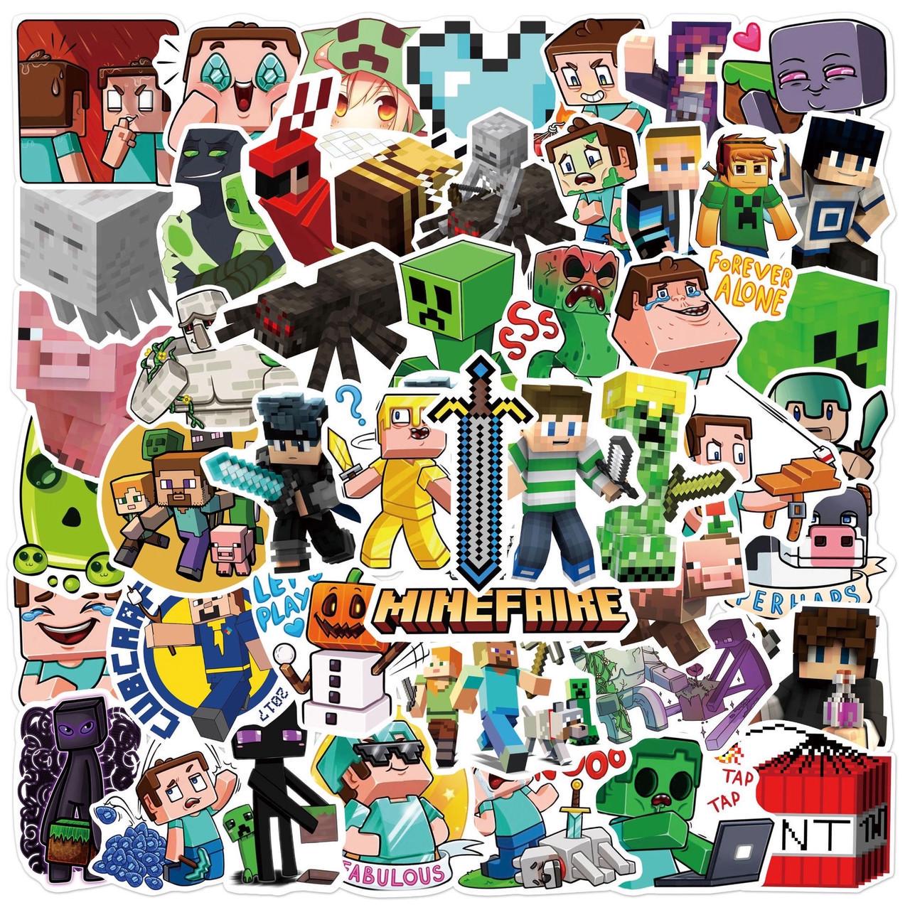 Стикеры Minecraft 50 шт. (1834168062)