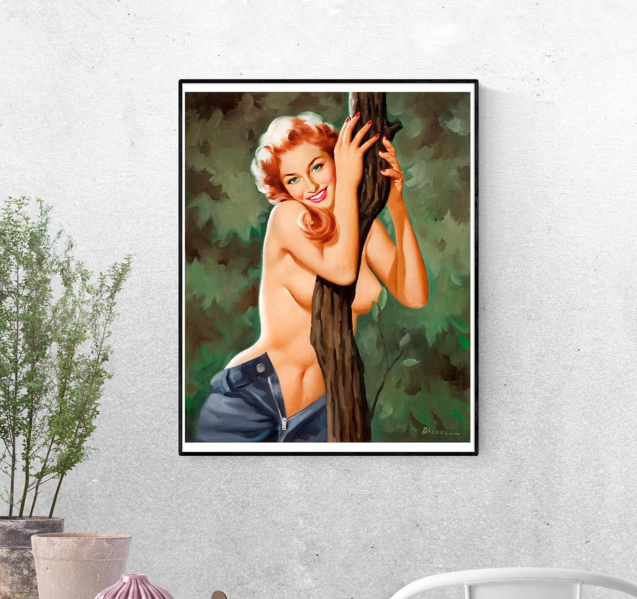 Постер Лесная нимфа. Эдвард Д'Анкония формат А-2 (pin_up010292_Poster)