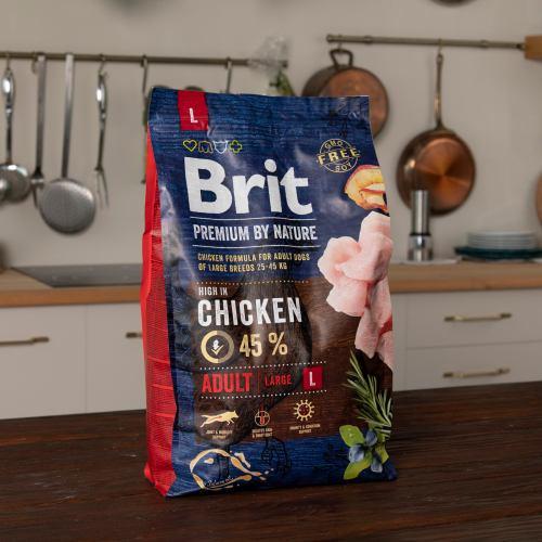 Корм сухой Brit Premium Dog L для взрослых собак больших пород с курицей 3 кг - фото 6