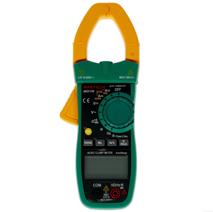 Струмові кліщі професійні Mastech MS2138R з функцією постійного струму та підсвіткою Чорно-зелений (168-31-2138R) Струмові кліщі професійні Mastech MS2138R з функцією постійного струму та підсвіткою Чорно-зелений (168-31-2138R)
