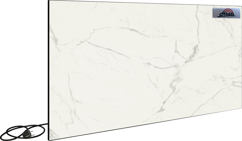 Обогреватель керамический электрический панельный Heats 1000 Oro с терморегулятором Белый мрамор (2656552792)
