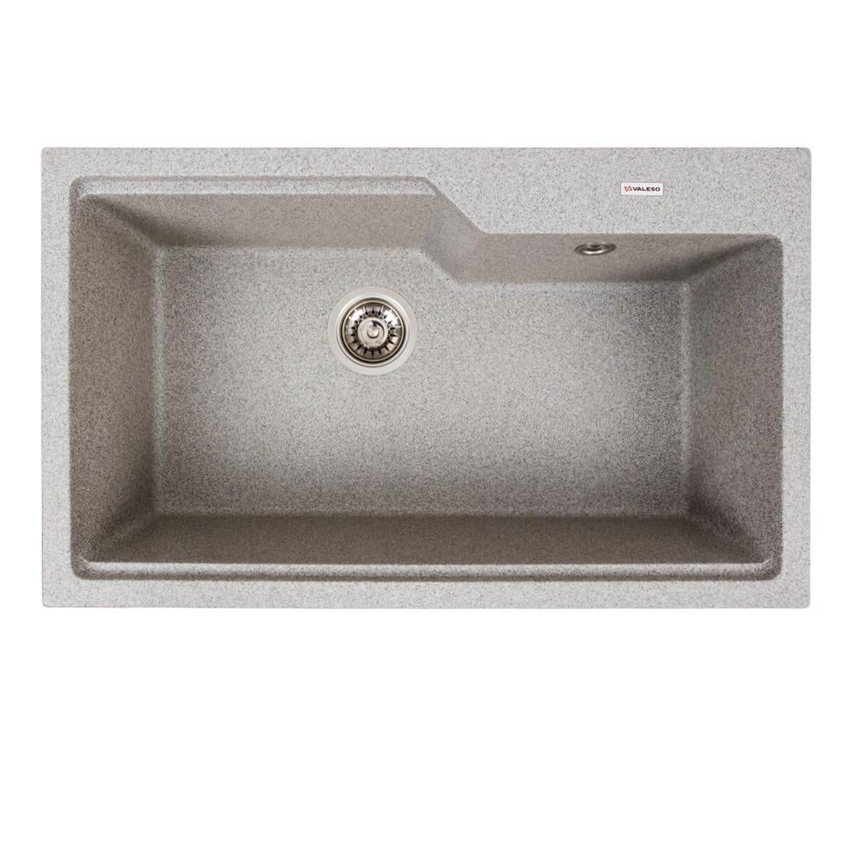 Мойка для кухни гранитная врезная Valeso Nika прямоугольная 750x450 мм Серый матовый (SP000046044)