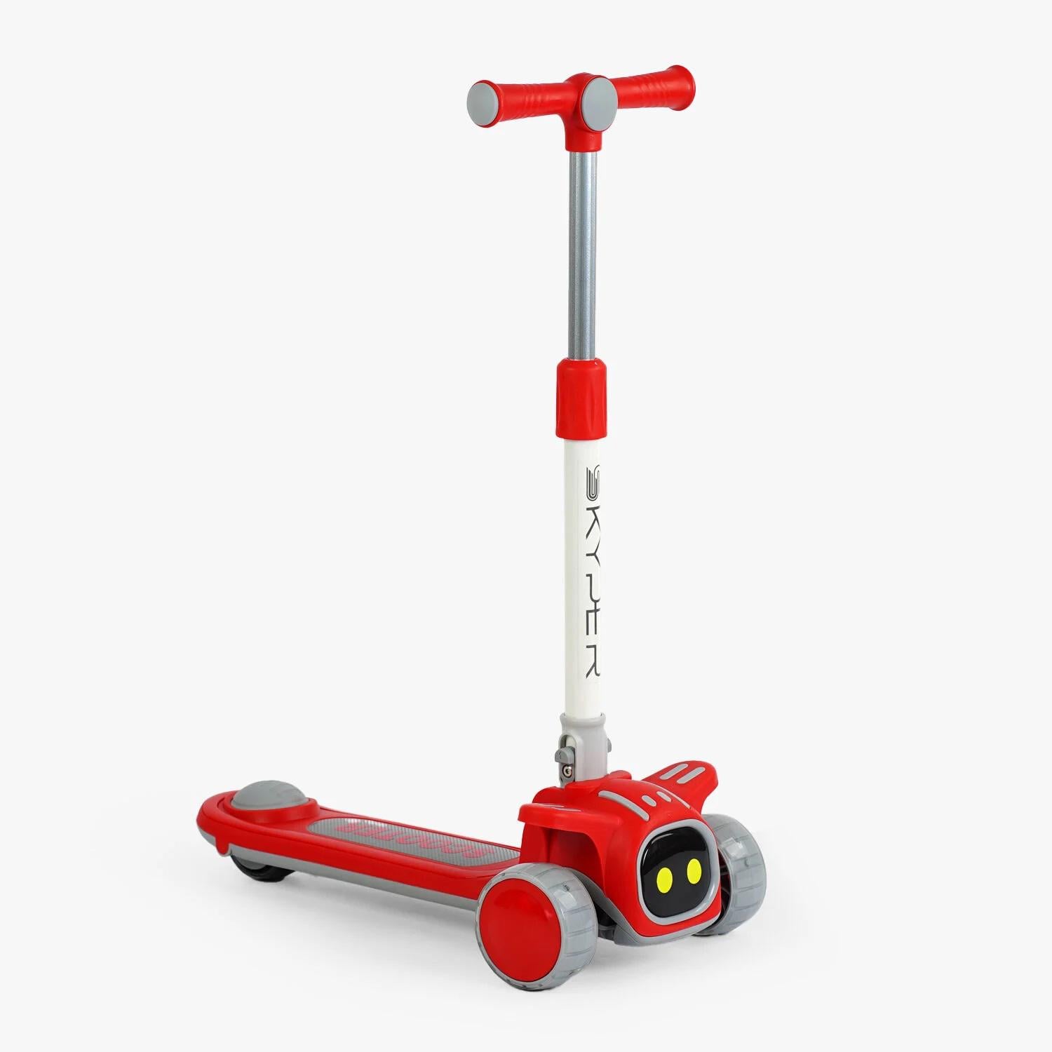 Самокат трехколесный Skyper/колеса PU со светом/музыка/руль складной 125х40 мм Red (153308)