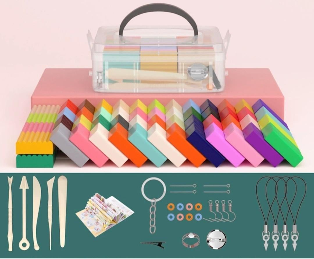 Набор детский для творчества с полимерной глиной 24 цветов и инструментами в кейсе. - фото 2 Набор детский для творчества с полимерной глиной 24 цветов и инструментами в кейсе. - фото 2