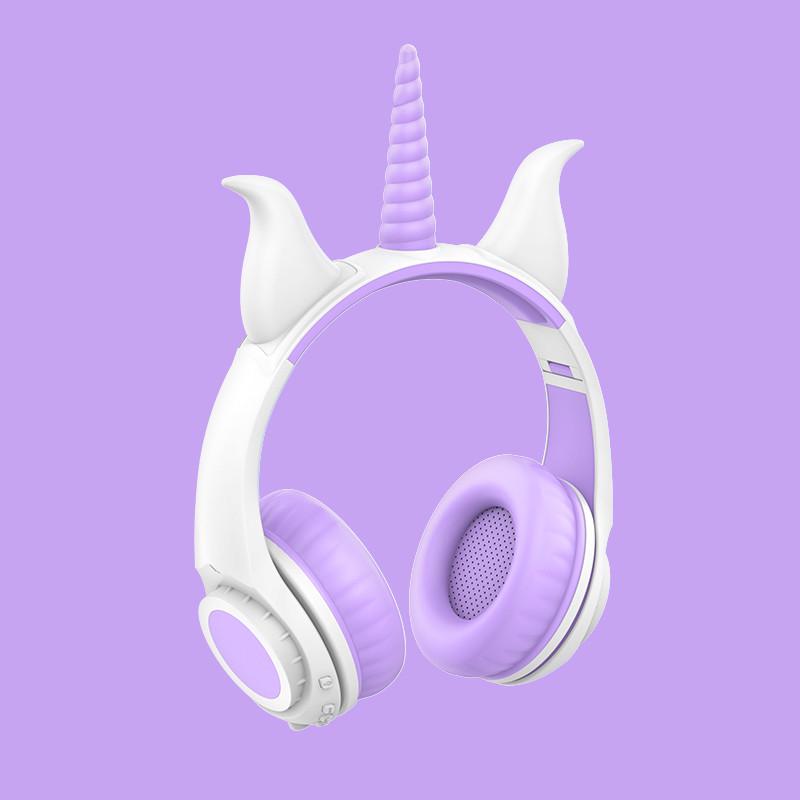 Наушники LINX LX-LW200 Bluetooth Rhinoceros Ear Unicorn Design с ушками Белый-Фиолетовый (SUN6123) Наушники LINX LX-LW200 Bluetooth Rhinoceros Ear Unicorn Design с ушками Белый-Фиолетовый (SUN6123)