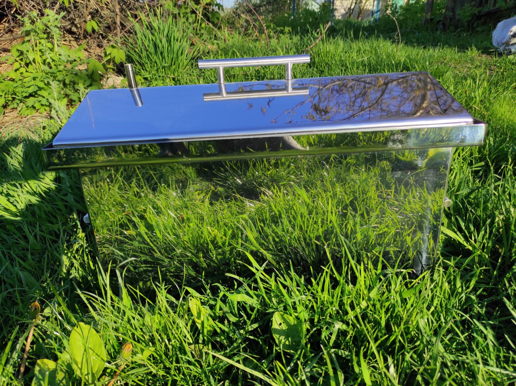 Коптильня для гарячого копчення з гідрозатвором 1,5 мм 400х200х200 мм - фото 2 Коптильня для гарячого копчення з гідрозатвором 1,5 мм 400х200х200 мм - фото 2