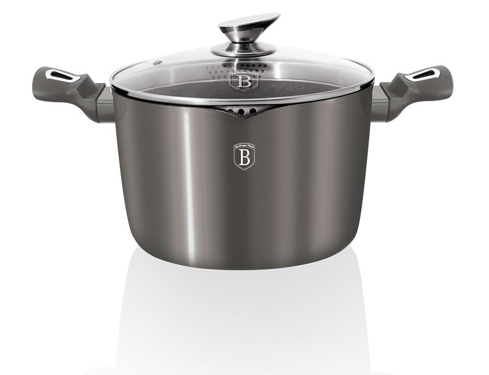 Кастрюля с крышкой Berlinger Haus BH-1532N 3,5 л Серый (14385361) Кастрюля с крышкой Berlinger Haus BH-1532N 3,5 л Серый (14385361)