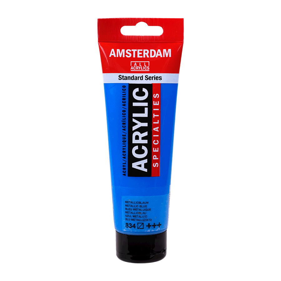 Фарба акрилова AMSTERDAM Royal Talens 17098342 3 шт. 120 мл 834 Синій металік (8712079533427)