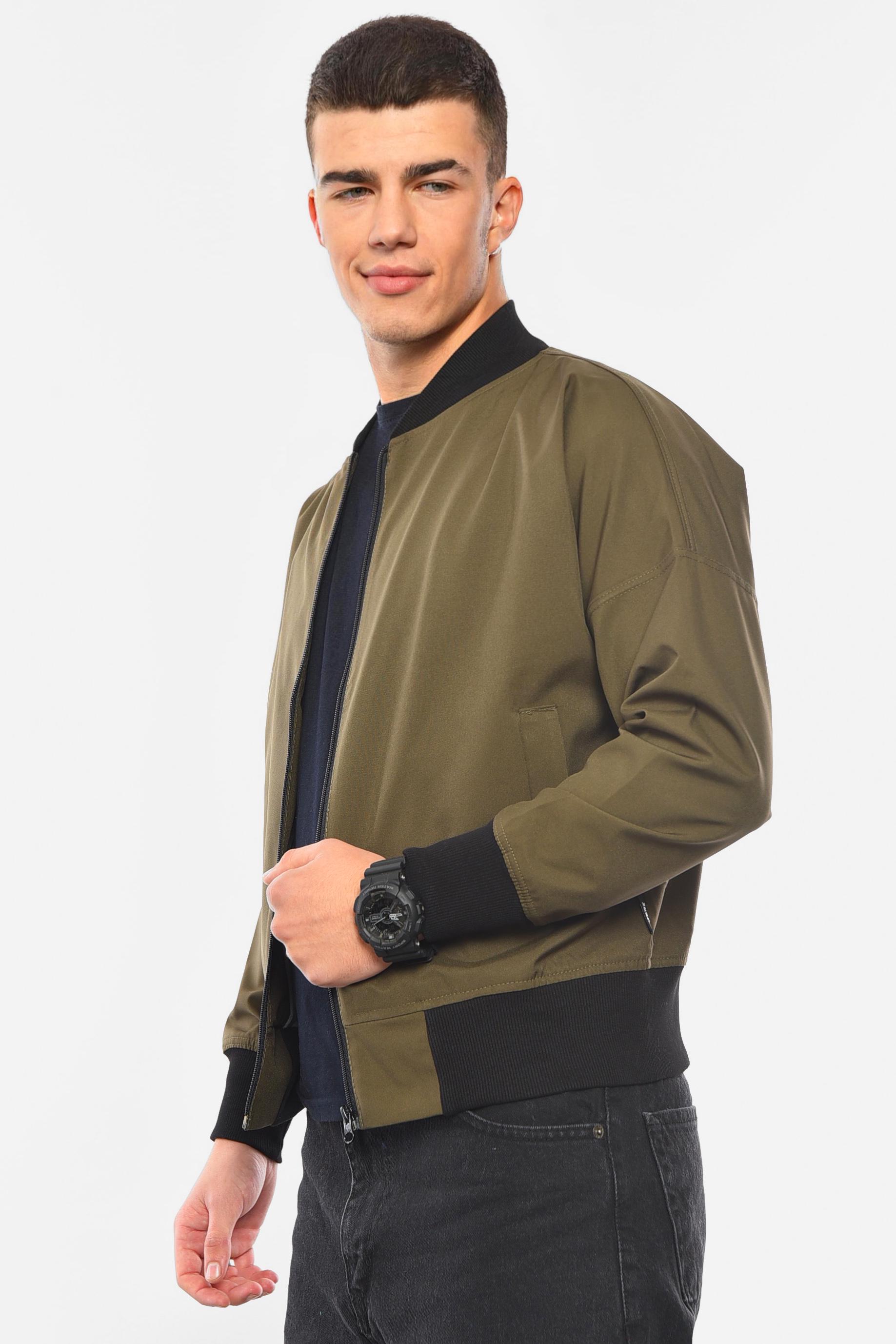 Бомбер мужской M Хаки (191459) - фото 2 Бомбер мужской M Хаки (191459) - фото 2