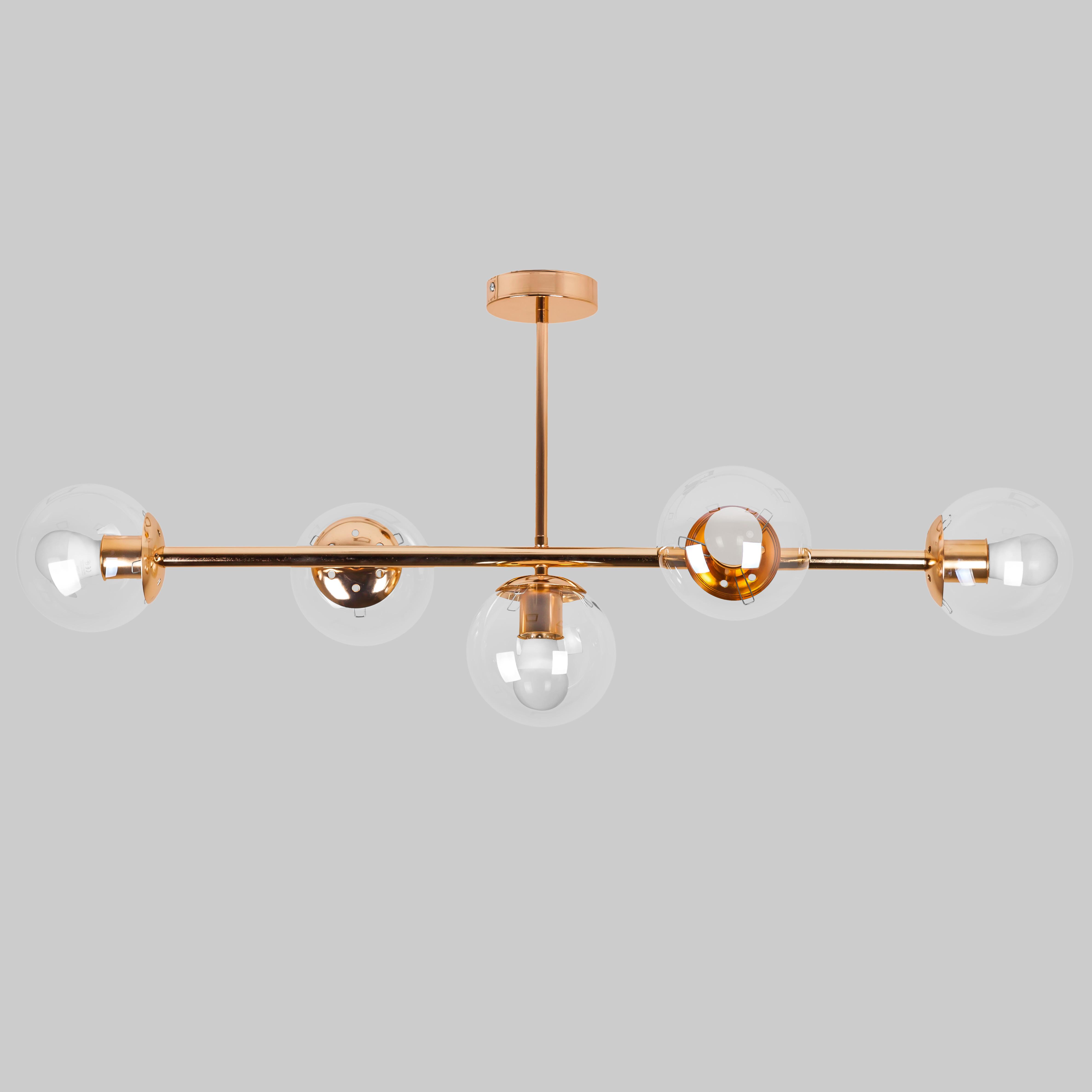 Люстра потолочная современная modern luxe (52-9906-5 GOLD+CL)