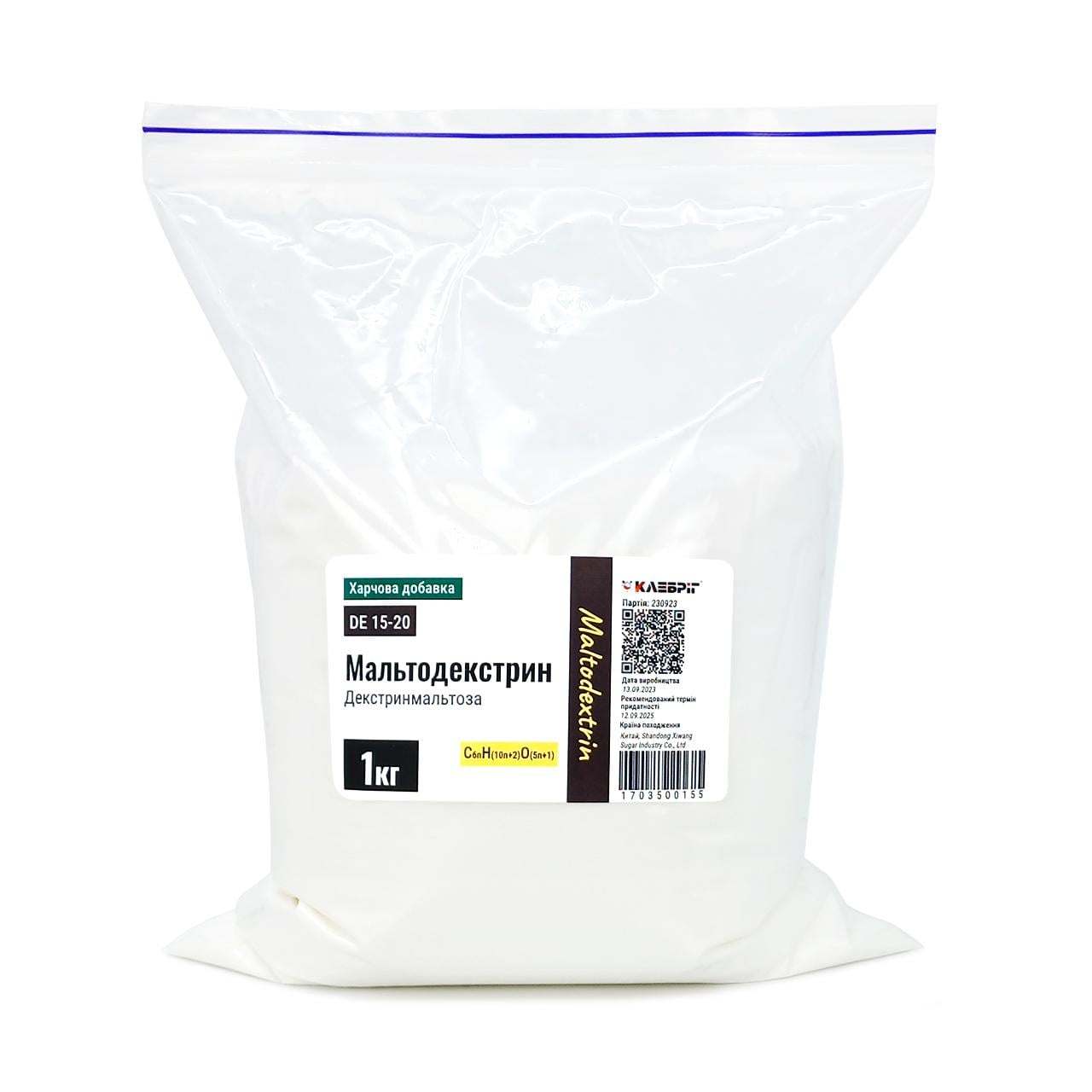Мальтодекстрин пищевой ТМ Клебріг DE 15-20 1 кг (1703500155)