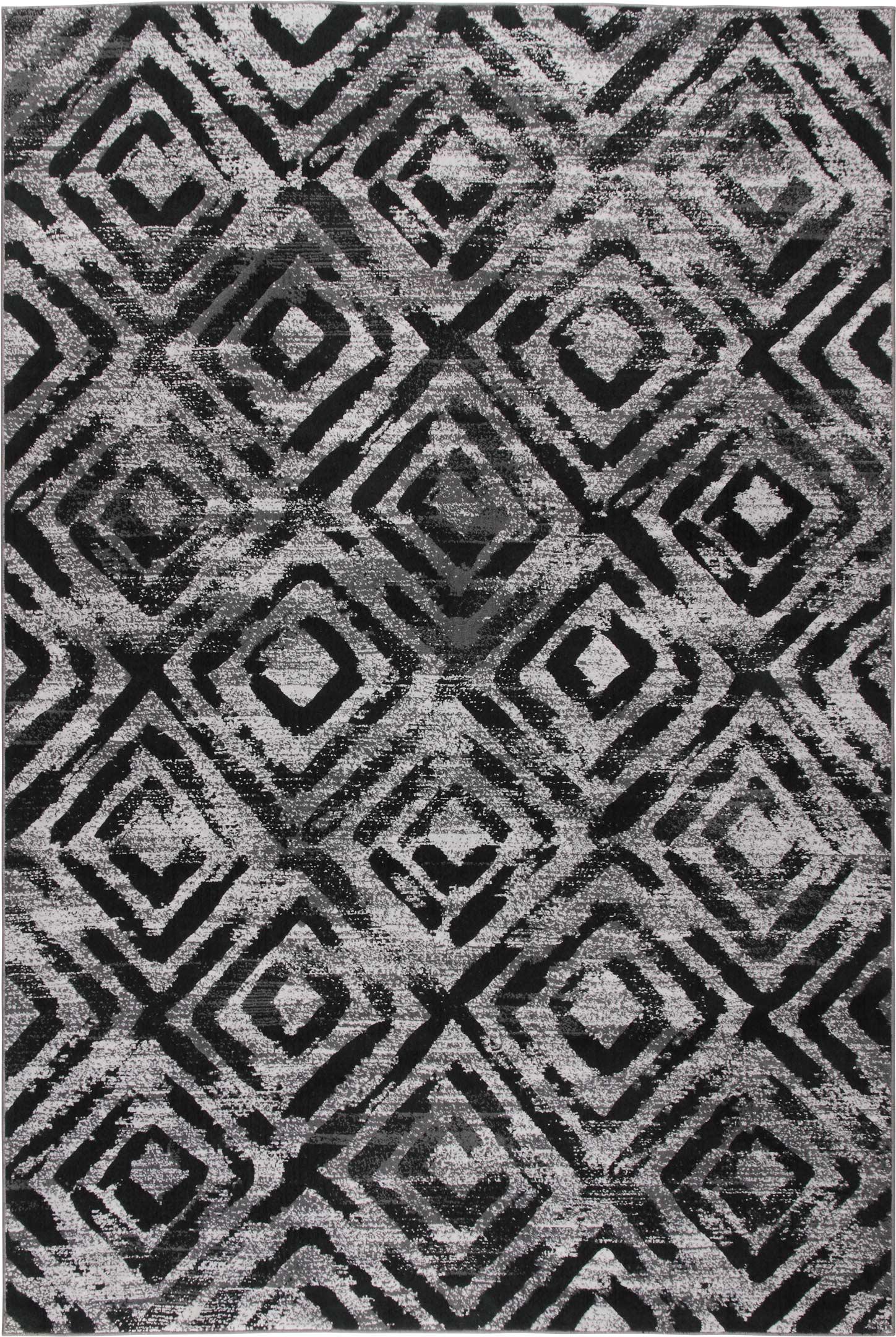 Ковер Karat Prima 21010/986 2x3 м прямоугольный Серый/Черный (00-00007548)