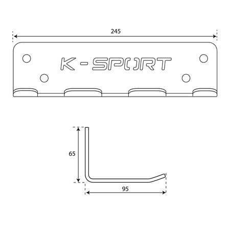 Держатель для грифов K-SPORT KSSL119 настенный (397070) - фото 3 Держатель для грифов K-SPORT KSSL119 настенный (397070) - фото 3