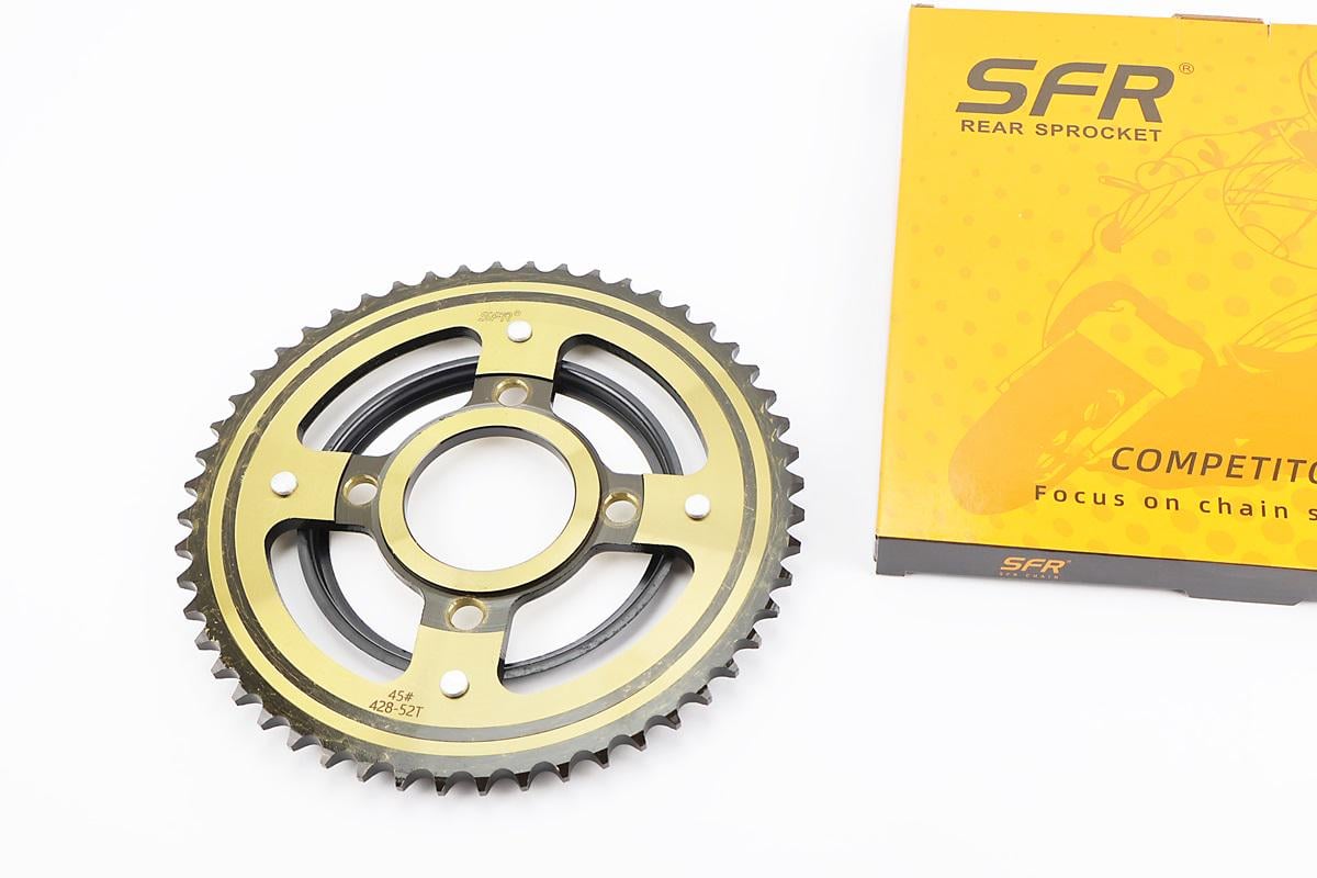 Зірка задня GLPRO до мотоцикла Viper-Zongshen V200R 428-52T гартована d 58 мм 4 отвори міжболтова відстань 90 мм (997814)