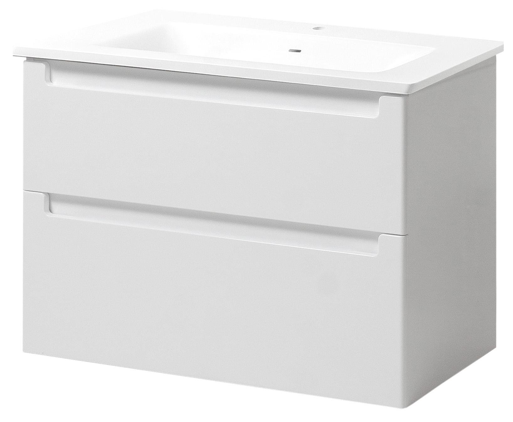 Тумба ЮВВИС Эльба ТПБ-2 Д с умывальником Квадро 100 см Белый (UVV023)