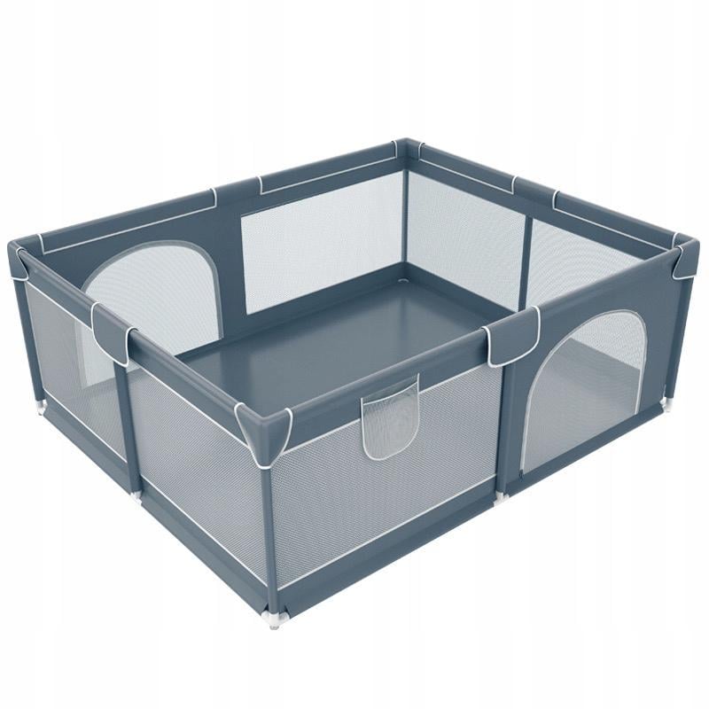 Манеж детский Bergens с сумкой и шариками 10 шт. 180х150 см Серый (28614094) Манеж детский Bergens с сумкой и шариками 10 шт. 180х150 см Серый (28614094)