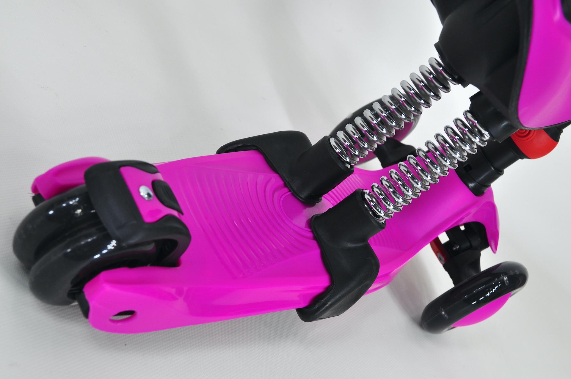 Самокат біговел Maraton Credo 3в1 дитячий триколісний з сидінням та батьківською ручкою Рожевий - фото 10