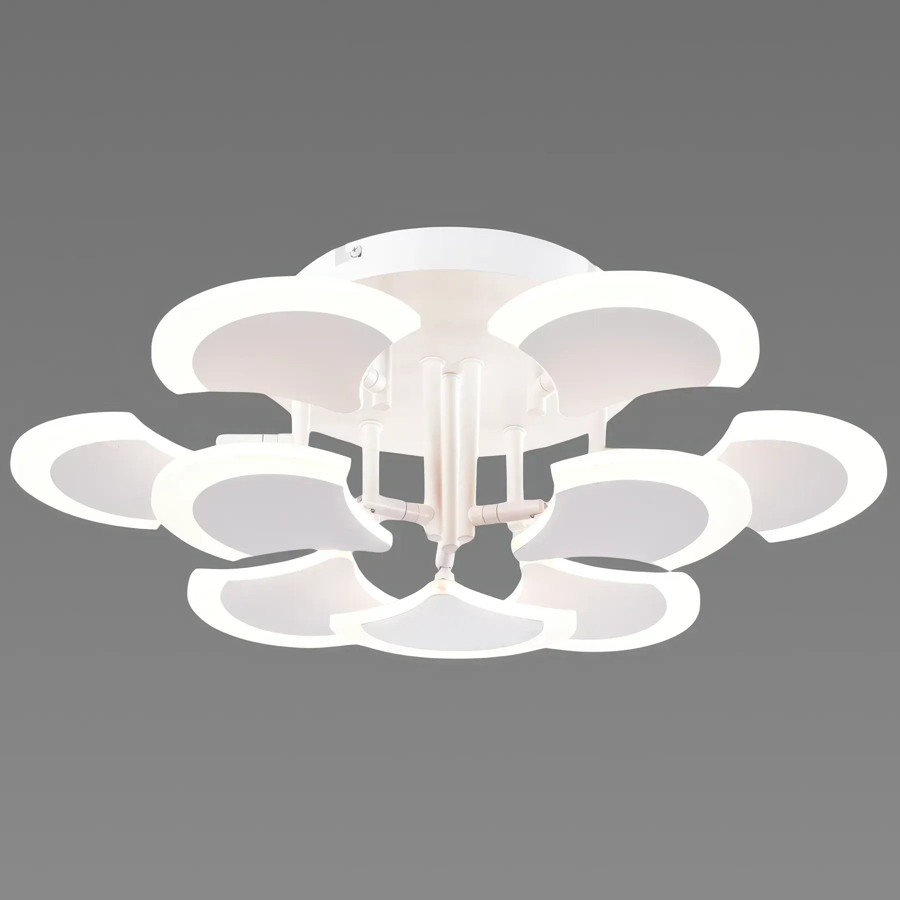 LED-люстра потолочная Sirius на девять плафонов 3000/6500К IP20 8926-6+3 86W Белый (28686045)