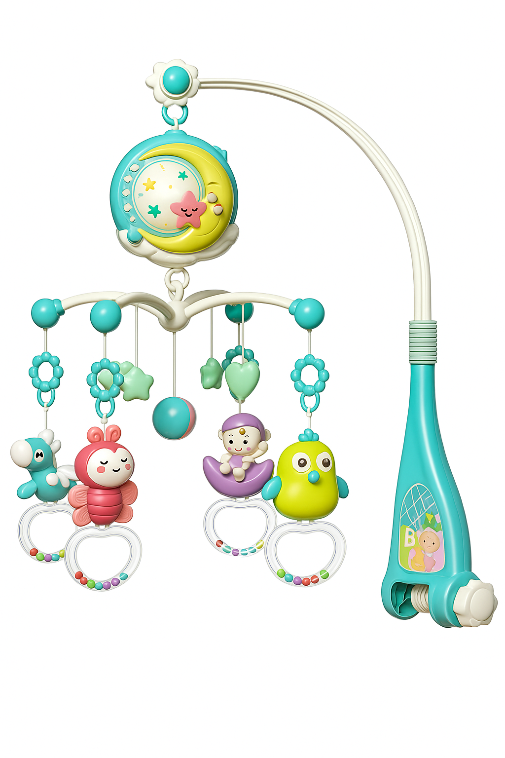 Мобиль музыкальный с проектором 648 A-55 свет/звук/таймер Разноцветный (27876353)