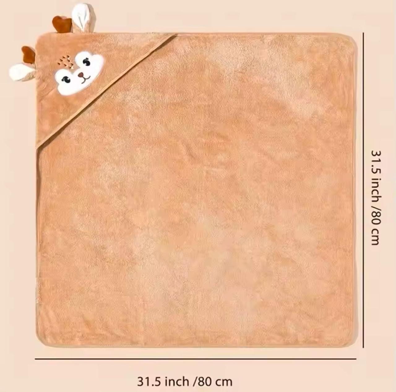 Полотенце детское для ванны Олененок с капюшоном мягкое и впитывающее (2564349727) - фото 2 Полотенце детское для ванны Олененок с капюшоном мягкое и впитывающее (2564349727) - фото 2