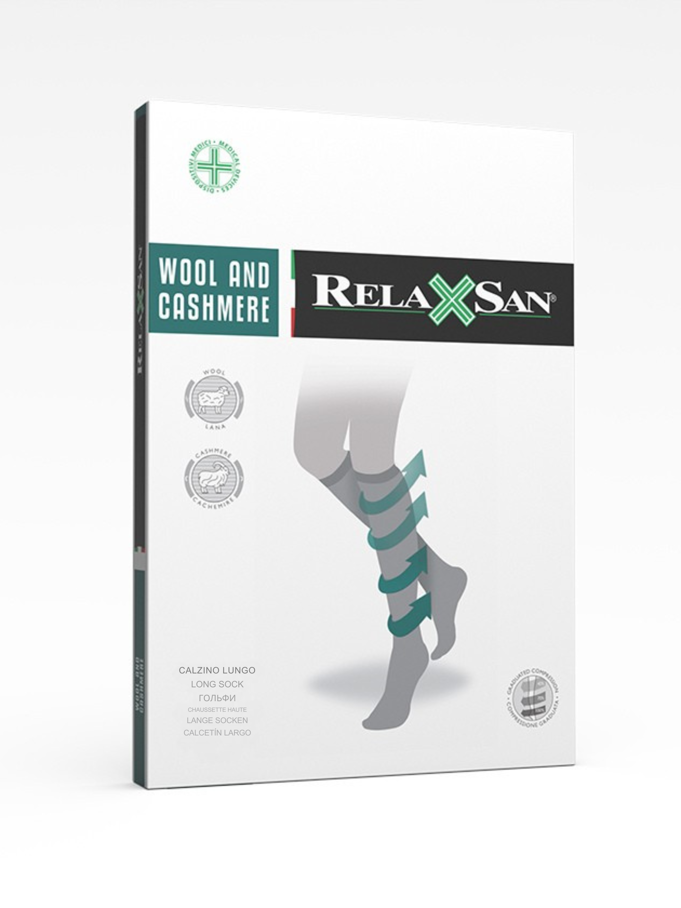 Термогольфи компресійні Relaxsan 1 клас 18–22 мм рт.ст. вовна/кашемір р.2 Синій (811W) - фото 2 Термогольфи компресійні Relaxsan 1 клас 18–22 мм рт.ст. вовна/кашемір р.2 Синій (811W) - фото 2