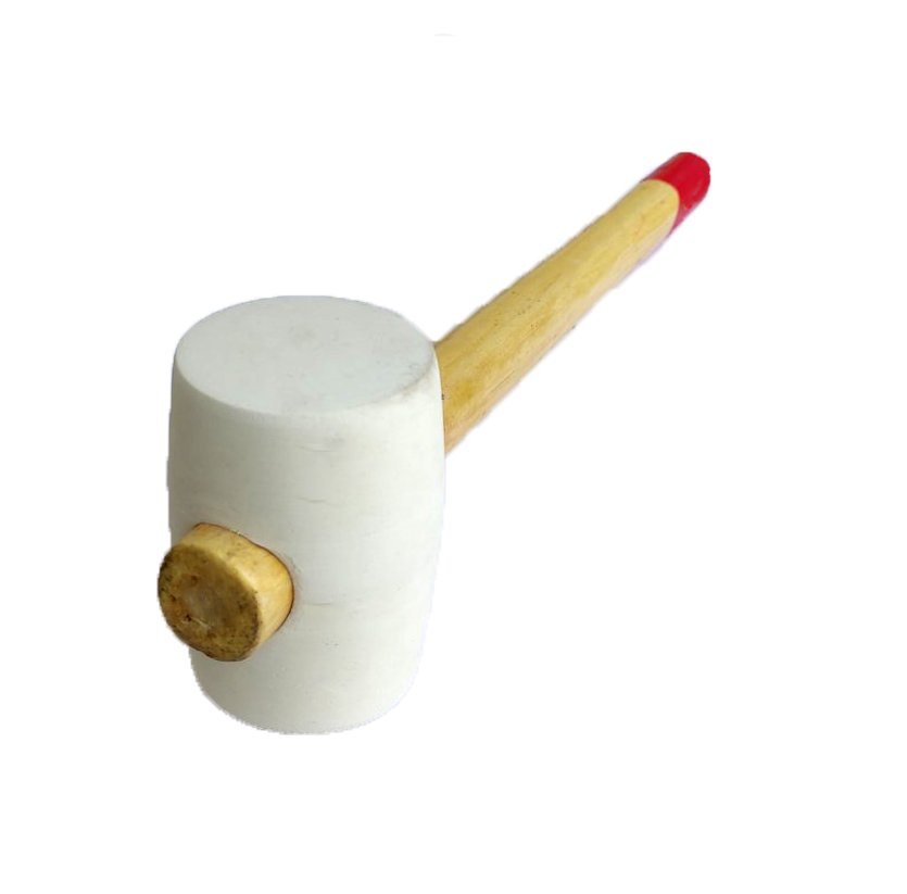 Киянка резиновая с деревянной ручкой белая резина 350 г (52091) - фото 2 Киянка резиновая с деревянной ручкой белая резина 350 г (52091) - фото 2