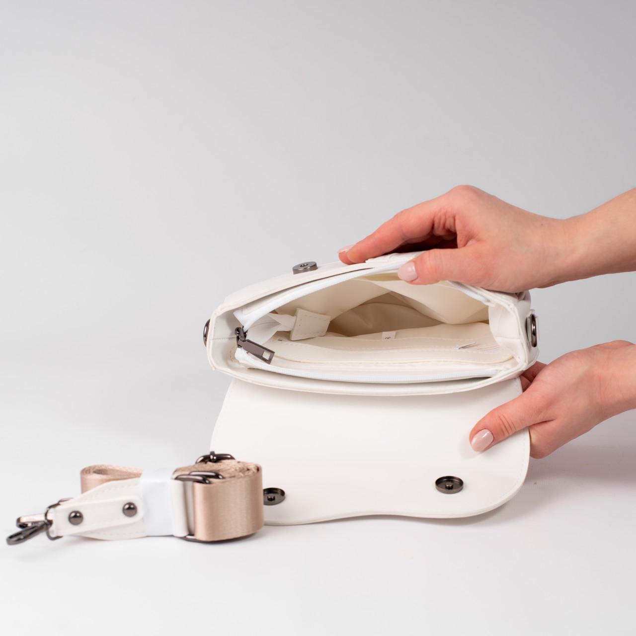 Сумка женская кросс-боди XENIA № 25-24 Белый - фото 3 Сумка женская кросс-боди XENIA № 25-24 Белый - фото 3