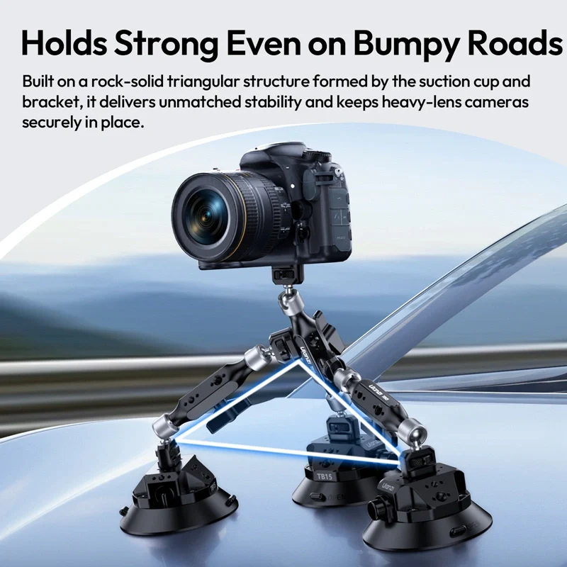 Присоска для камери вакуумна Ulanzi TB15 SuctIon Cup Mount Black (S006) - фото 4 Присоска для камери вакуумна Ulanzi TB15 SuctIon Cup Mount Black (S006) - фото 4