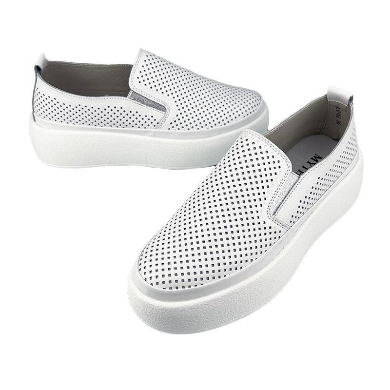 Лофери жіночі шкіряні імітація перфорації 10152-1 p. 36 23 см Білий - фото 2 Лофери жіночі шкіряні імітація перфорації 10152-1 p. 36 23 см Білий - фото 2