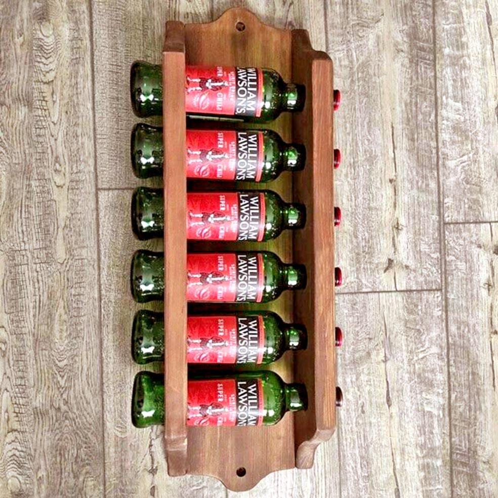 Полка для вина настенная из дерева Отофу Шафран (ПНК-013306)