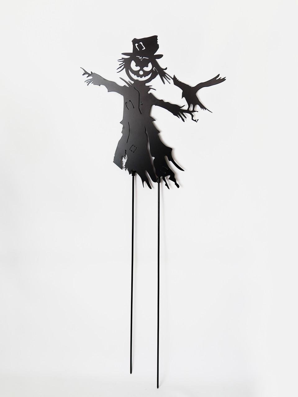 Декор для двора/газона или клумбы Чучело с вороном из металла (DCR076) - фото 4 Декор для двора/газона или клумбы Чучело с вороном из металла (DCR076) - фото 4