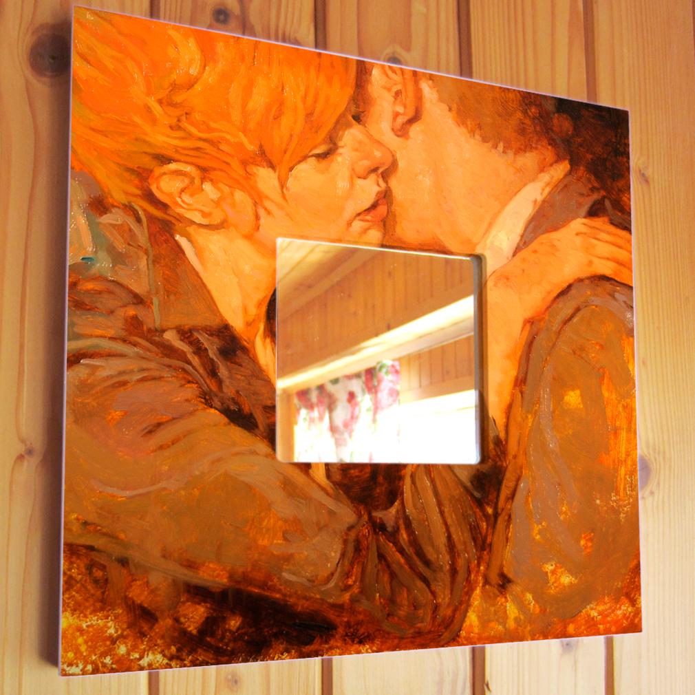 Зеркало декоративное Обьятия 260х260 мм (M03634)