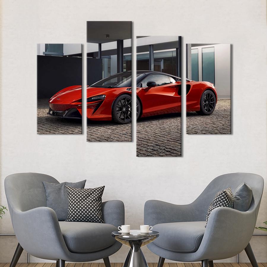 Картина на холсте Стильный красный McLaren Artura 149x106 см (1282-42)