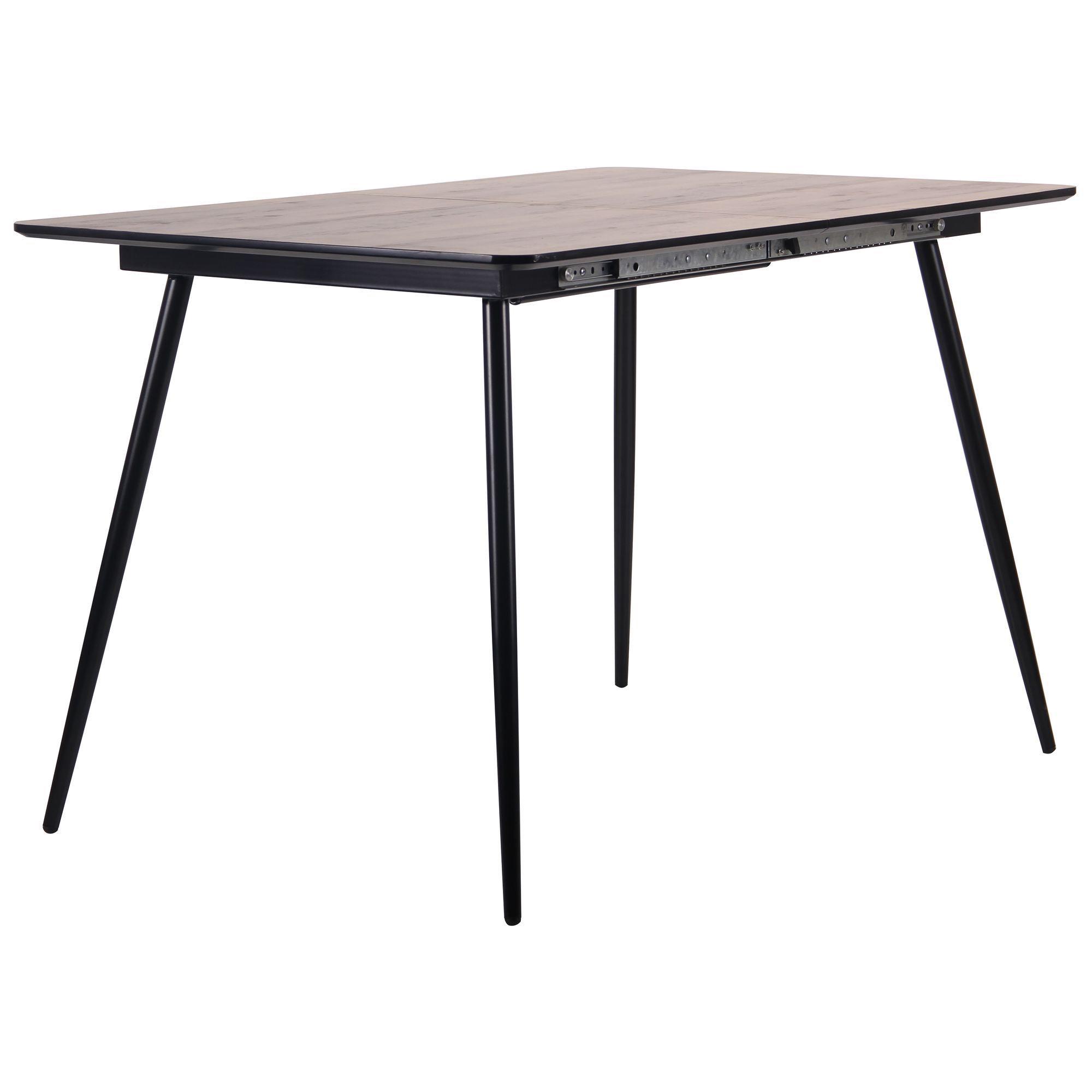 Стіл обідній AMF Holding Orlando 760х1200+400х800 розкладний Чорний/Дуб шервуд - фото 5 Стіл обідній AMF Holding Orlando 760х1200+400х800 розкладний Чорний/Дуб шервуд - фото 5