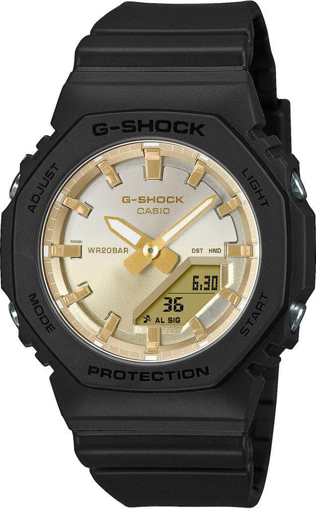 Наручные часы женские Casio G-Shock GMA-P2100SG-1AER ударопрочные с водозащитой 200 м и золотистым циферблатом