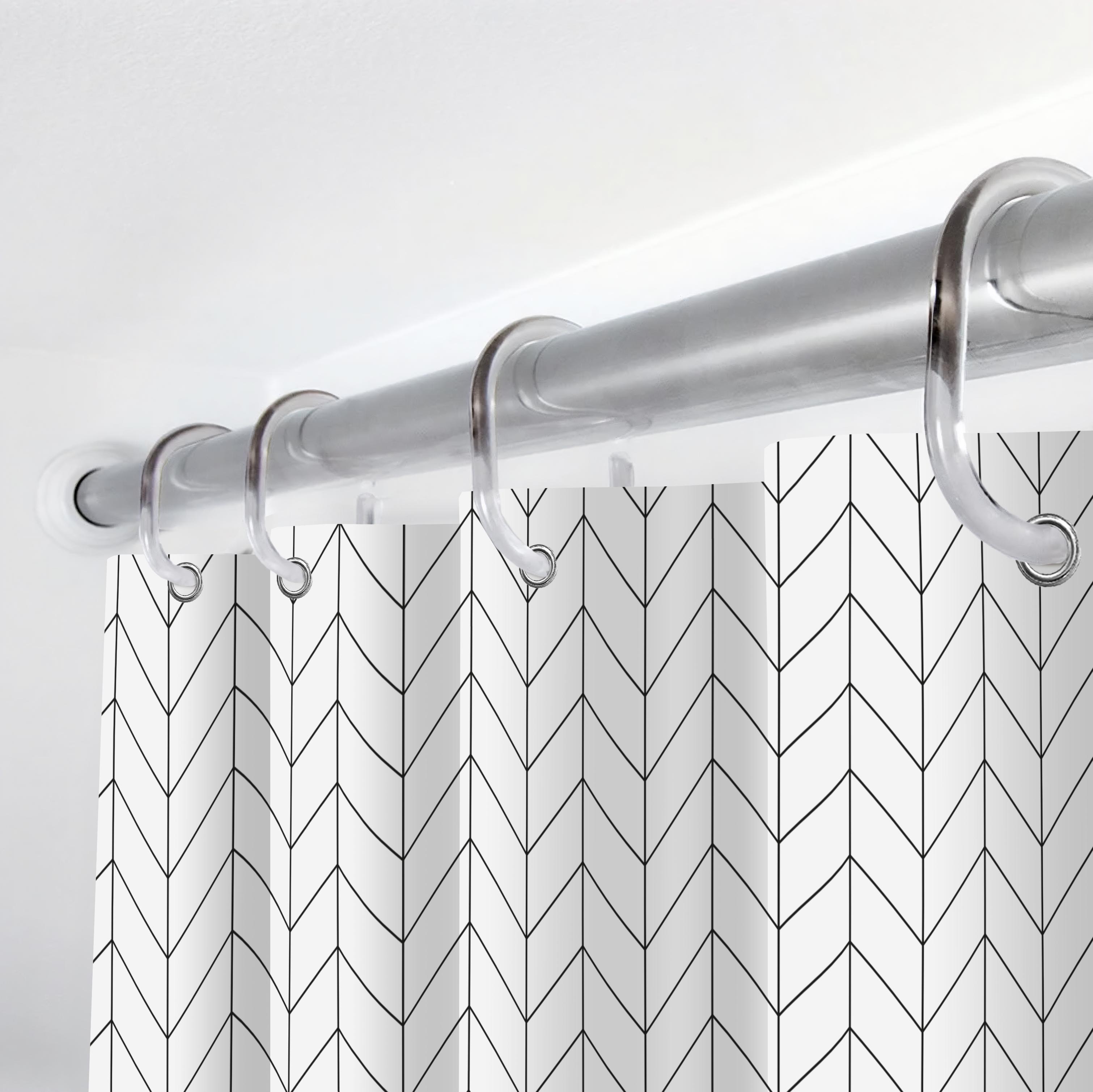 Штора для ванной комнаты Woko LINE PEVA с кольцами 12 шт. 180x180 см Белый - фото 3 Штора для ванной комнаты Woko LINE PEVA с кольцами 12 шт. 180x180 см Белый - фото 3
