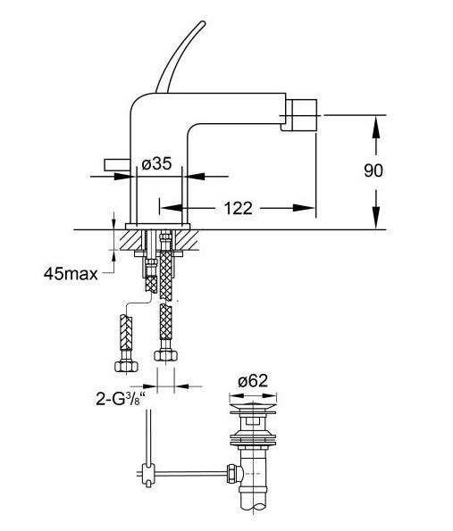 Смеситель для биде Steinberg 180, Германия, хром (180 1300) - фото 2