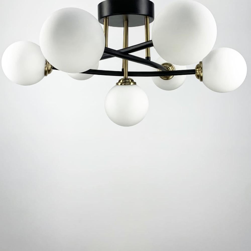 Светильник сдержанный на 7 плафонов Черный (LF_YQ 309-B) - фото 1 Светильник сдержанный на 7 плафонов Черный (LF_YQ 309-B) - фото 1