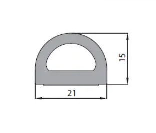 Уплотнитель самоклеящийся Sanok D 21х15 мм - фото 4