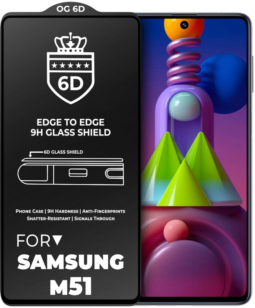 Защитное стекло 6D OG Crown для Samsung Galaxy M51 M515 Black (19036) Защитное стекло 6D OG Crown для Samsung Galaxy M51 M515 Black (19036)