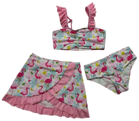 Купальник раздельный для девочки с юбкой Фламинго 5-6 лет 120 см (1733)