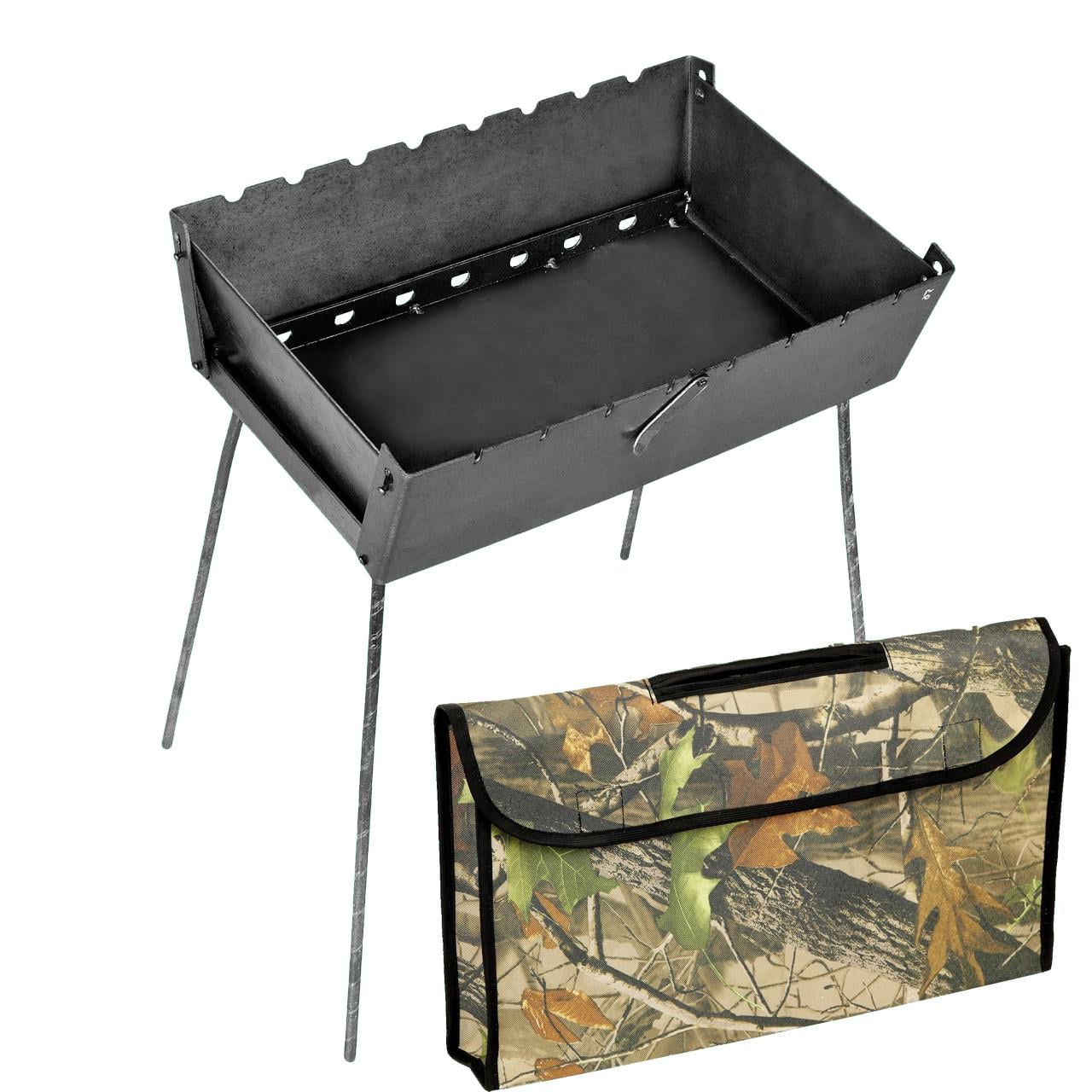 Мангал-валіза 3 мм на 8 шампурів 450х300х140 мм з чохлом