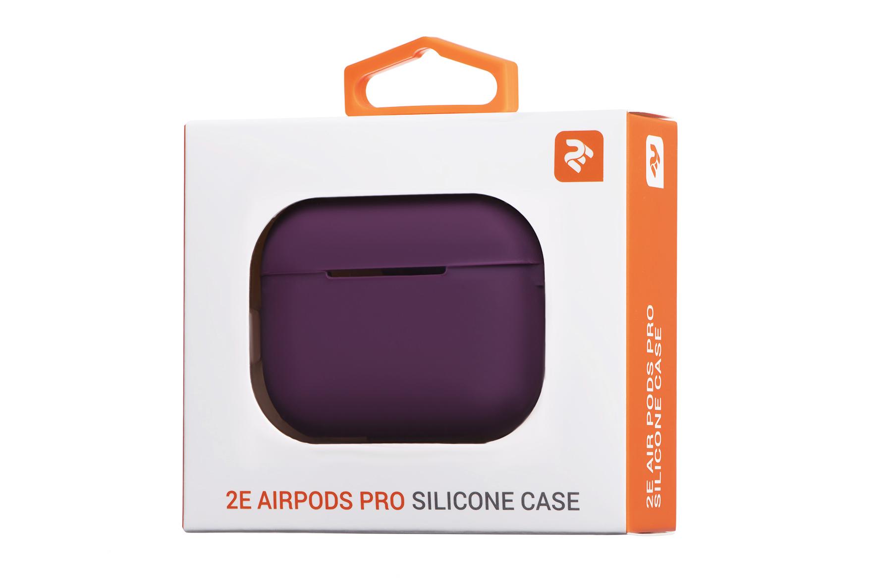 Чохол 2E Pure Color Silicone для навушників Apple AirPods Pro Фіолетовий (2E-PODSPR-IBPCS-2.5-M) - фото 4